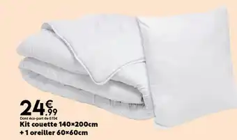 Maxi Bazar Kit couette 140*200cm +1 oreiller 60x60cm offre
