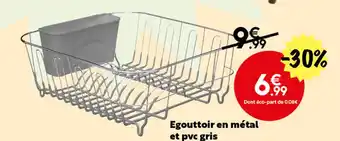 Maxi Bazar Egouttoir en métal et pvc gris offre