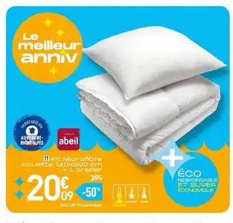 Conforama Kit microfibre couette offre