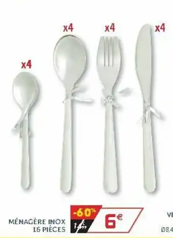 Gifi Ménagére inox 16 pièces offre