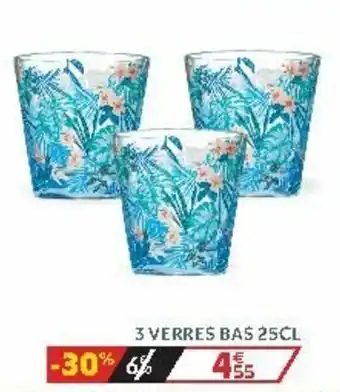 Gifi 3 Verres bas offre