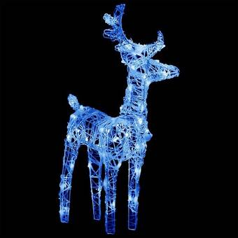 Bricomarché Vidaxl décoration de noël rennes et traîneau 160 led 130 cm acrylique offre