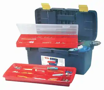 Bricorama Boite à outils avec baladeur et organiseur offre