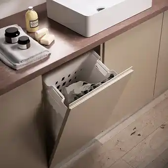 Bricorama Emuca panier à linge laundry pour module, plastique blanc, plastique et acier offre