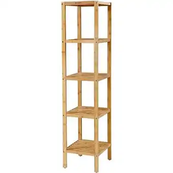 Bricorama Brolo - étagère style classique salon/cuisine - 33x33x146 cm - 5 tablettes - marron offre