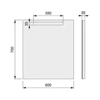 Bricorama Emuca miroir de salle de bain pegasus avec éclairage frontal led, rectangular 600 x 700 mm, ac 230v 50hz, 6 w, aluminium et v offre