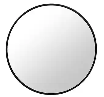 Bricorama Miroro - miroir rond style scandinave couloir/salle de bain/dressing - 70x70x3.5 cm - miroir mural - noir offre