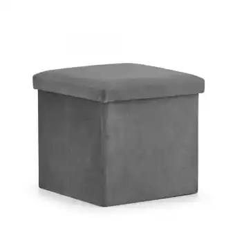 Bricorama Okley - pouf style moderne salon/couloir/chambre à coucher - 38x38x36 cm - assise d'appoint - gris offre