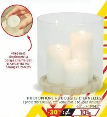 Photophore + 3 bougies éternelles