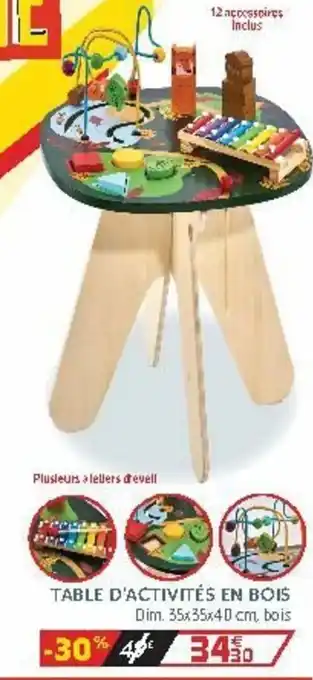 Gifi Table d'activités en bois offre