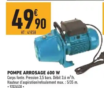 Brico Cash Pompe Arrosage 600 W offre