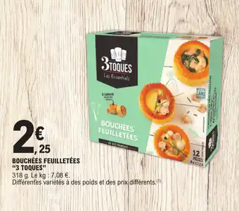 E.Leclerc BOUCHÉES FEUILLETÉES "3 TOQUES" offre