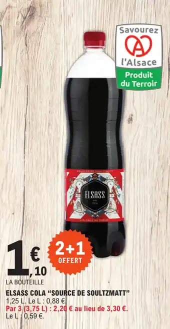 E.Leclerc ELSASS COLA "SOURCE DE SOULTZMATT" offre