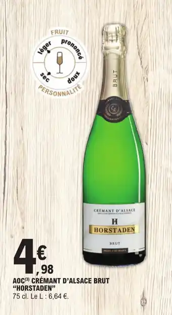 E.Leclerc AOC(3) CRÉMANT D'ALSACE BRUT "HORSTADEN" offre