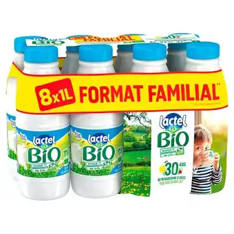 Carrefour Market Lactel lait bio u.h.t. demi écrémé format familial offre