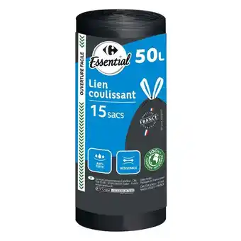 Carrefour Market Carrefour 15 sacs poubelle 50 l offre