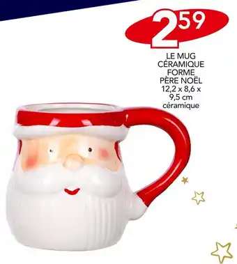 Stokomani Le mug céramique forme père noël offre