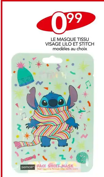 Stokomani Sence le masque tissu visage lilo et stitch offre