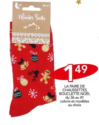 Stokomani La paire de chaussettes bouclette noël offre