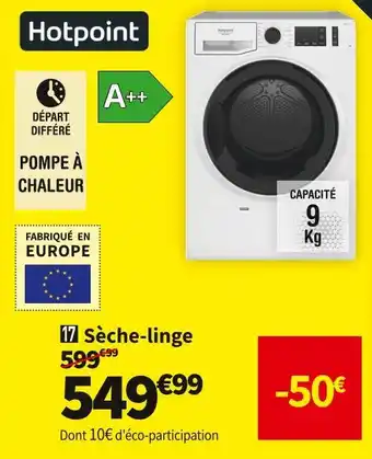 Conforama Hotpoint seche-linge hotpoint cnt m11 92k fr offre