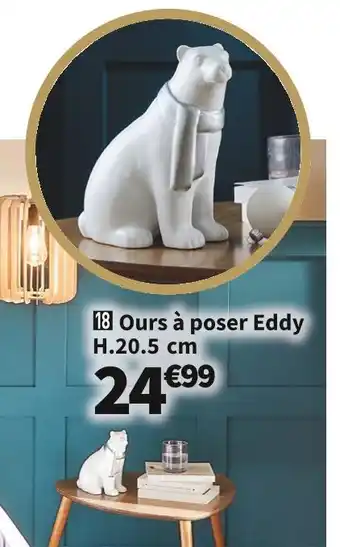 Conforama  ours à poser eddy h.20.5 cm offre