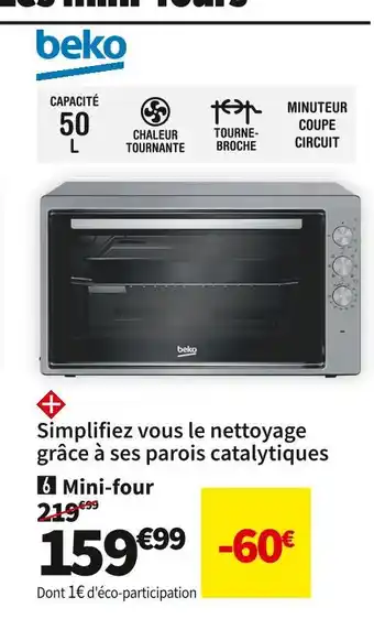 Conforama Beko  mini-four bmf50cs offre