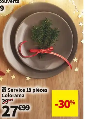 Conforama Service 18 pièces colorama offre