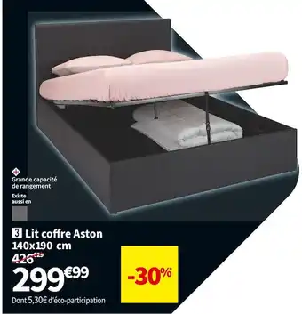 Conforama Aston lit coffre offre