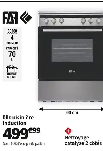 Conforama Far cuisinière induction ci606021ix offre