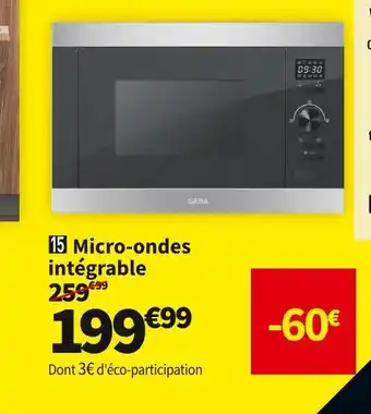 Conforama Saba micro ondes mo 2519ix offre