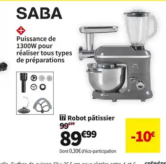 Conforama Saba robot pâtissier saba km6130021s offre