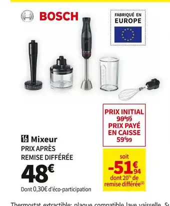 Conforama Bosch mixeur msm4b623 offre