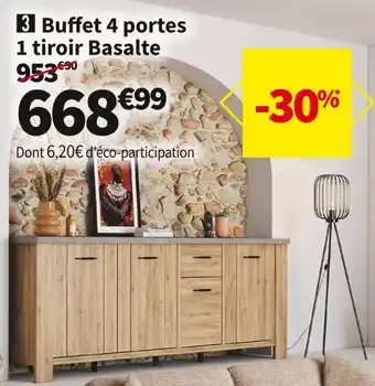 Conforama Buffet 4 portes 1 tiroir offre