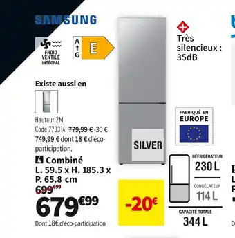 Conforama Samsung réf. combiné rb33b610esa offre
