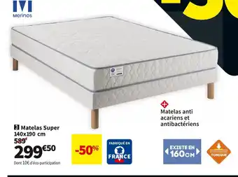 Conforama Merinos matelas ressorts ensachés super offre