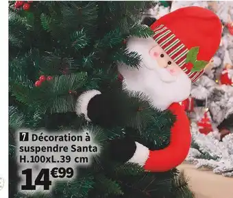 Conforama Décoration à suspendre santa h.100xl.39 cm offre
