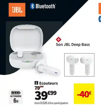 Conforama Jbl ecouteurs wave 300 offre