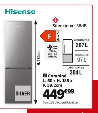 Conforama Hisense réf. combiné rb390n4ad10 offre
