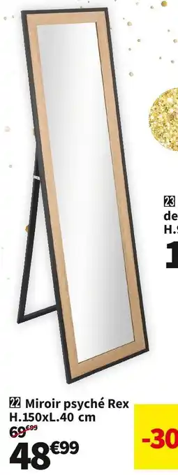 Conforama Miroir psyché rex h.150xl.40 cm offre