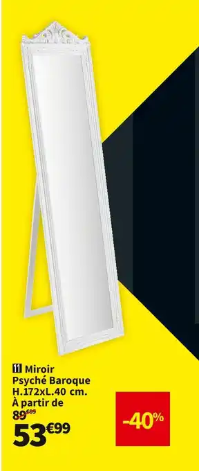 Conforama Miroir psyché baroque h.172xl.40 cm offre