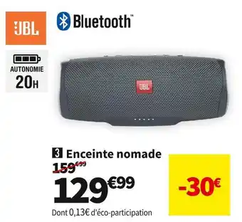 Conforama Jbl enceinte nomade charge essential 2 offre