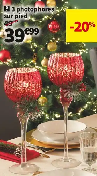 Conforama 3 photophores sur pied offre