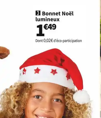 Conforama  bonnet noël lumineux offre