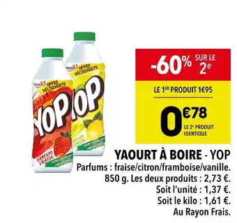 Supeco Yop yaourt à boire offre