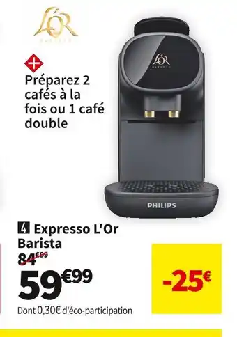 Conforama Philips expresso l'or barista lm9012/60 offre