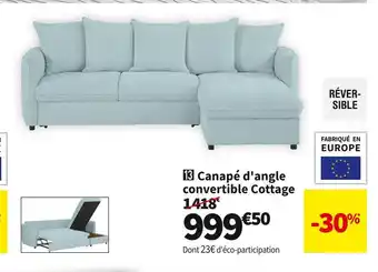 Conforama Canape d'angle convertible reversible offre