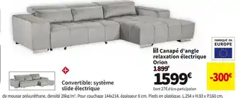 Conforama Canape d'angle relaxation electrique orion offre