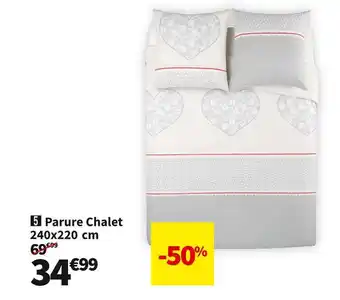 Conforama  parure chalet 240x220 cm offre