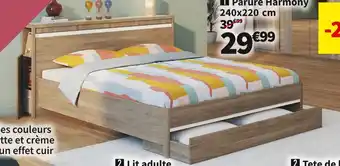 Conforama Lit adulte 140x190 cm lisbonne offre