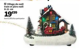 Conforama Village de noël train et père noël offre